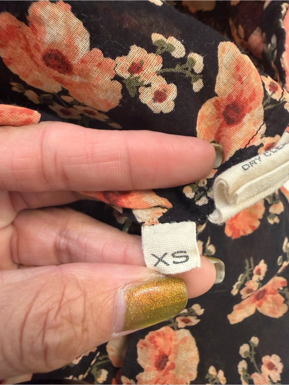 Doen Black Maxi Dress with Pink Floral Print - Picture 7 of 7